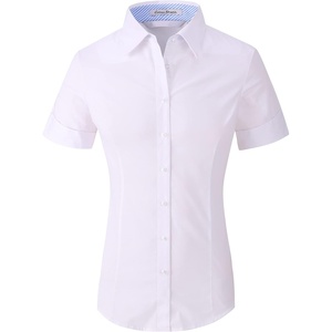Alex Vando Womens Dress Shirts Button Down Wrinkle Free Long Sleeve Shirt(Ss White)