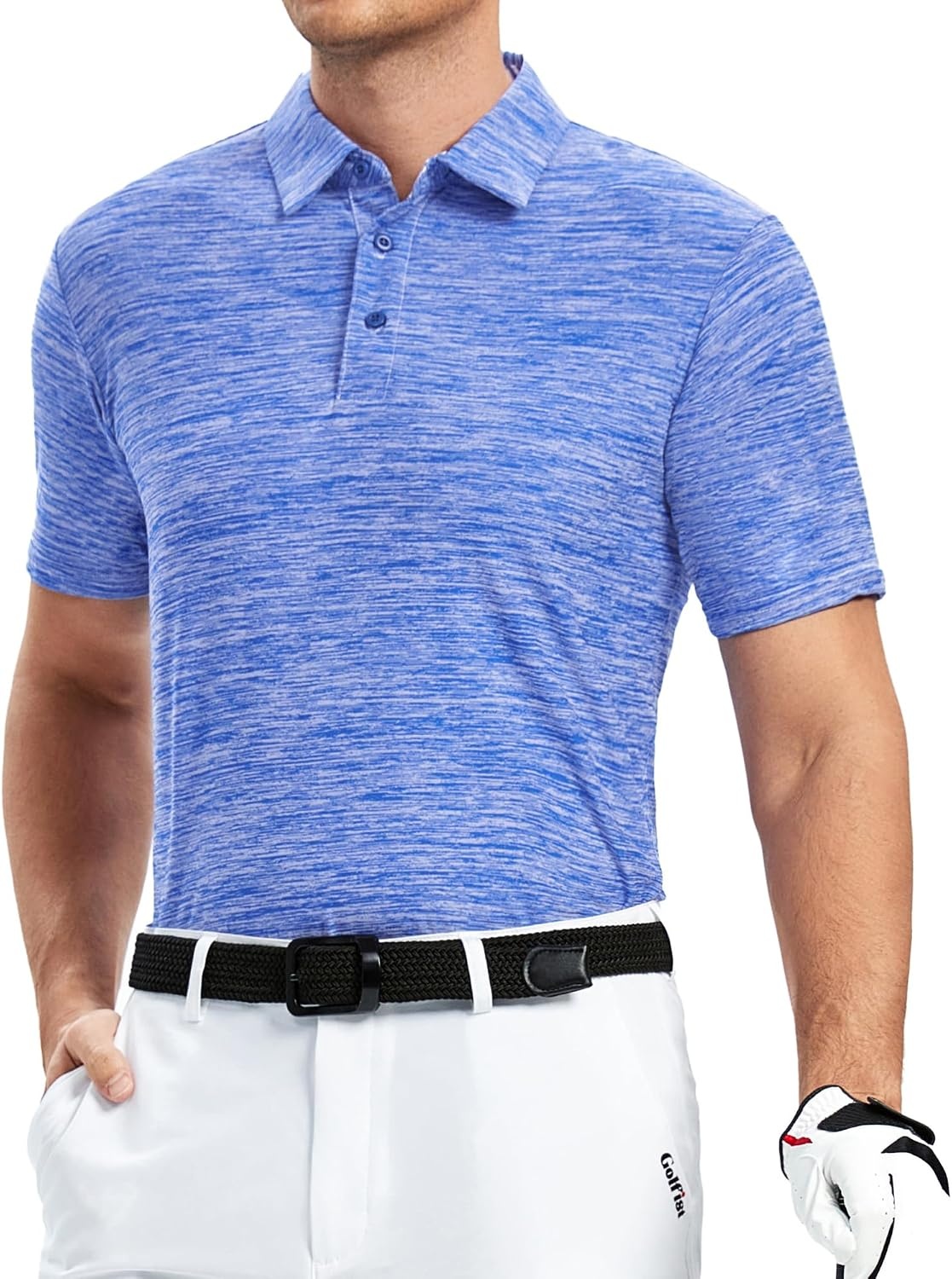 image:imageAlex Vando Mens Golf Shirt Moisture Wicking QuickDry Short Sleeve PoloBlue