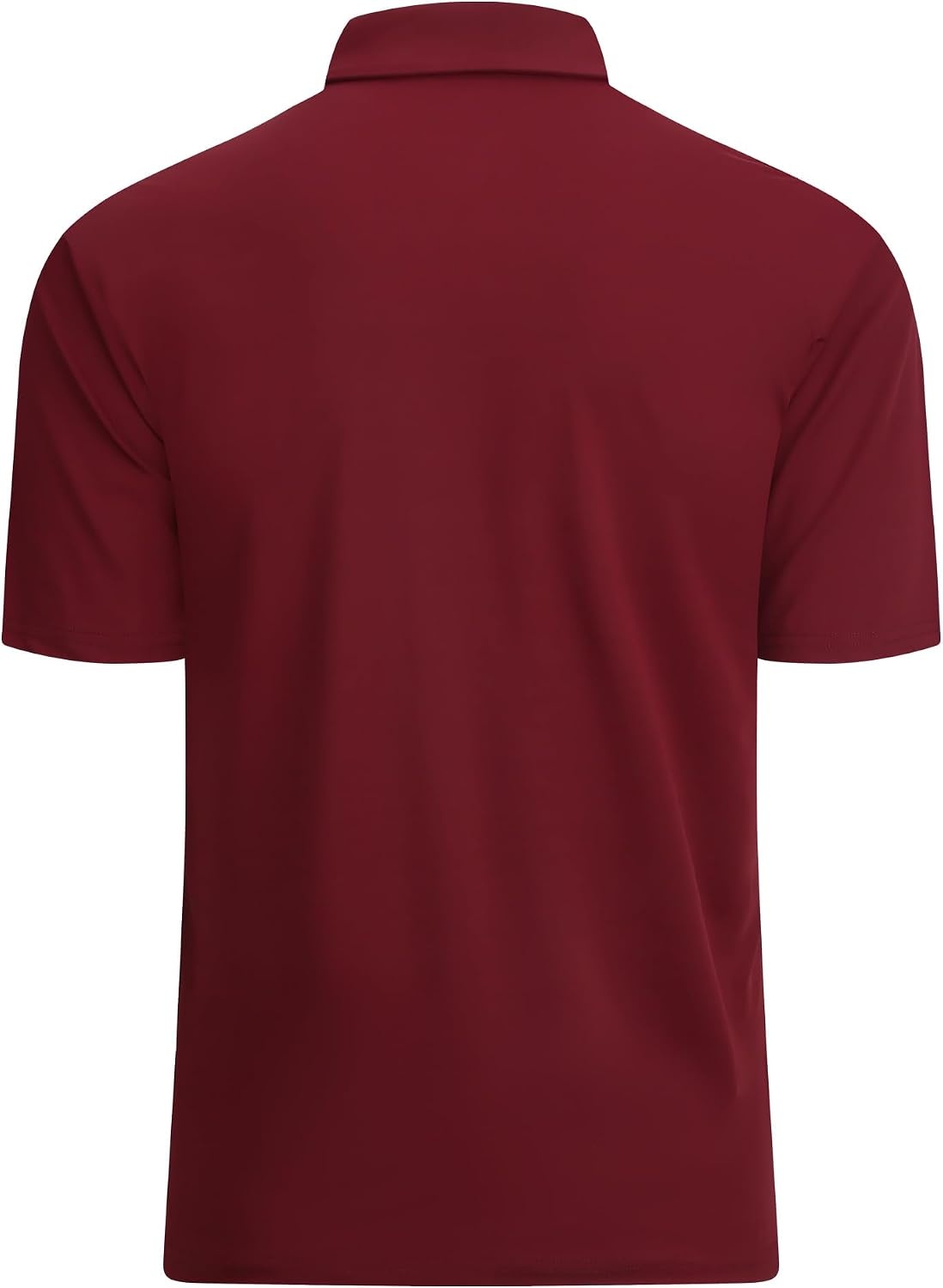 image:imageAlex Vando Mens Golf Shirt Moisture Wicking QuickDry Short Sleeve PoloBurgundy Stripe 87