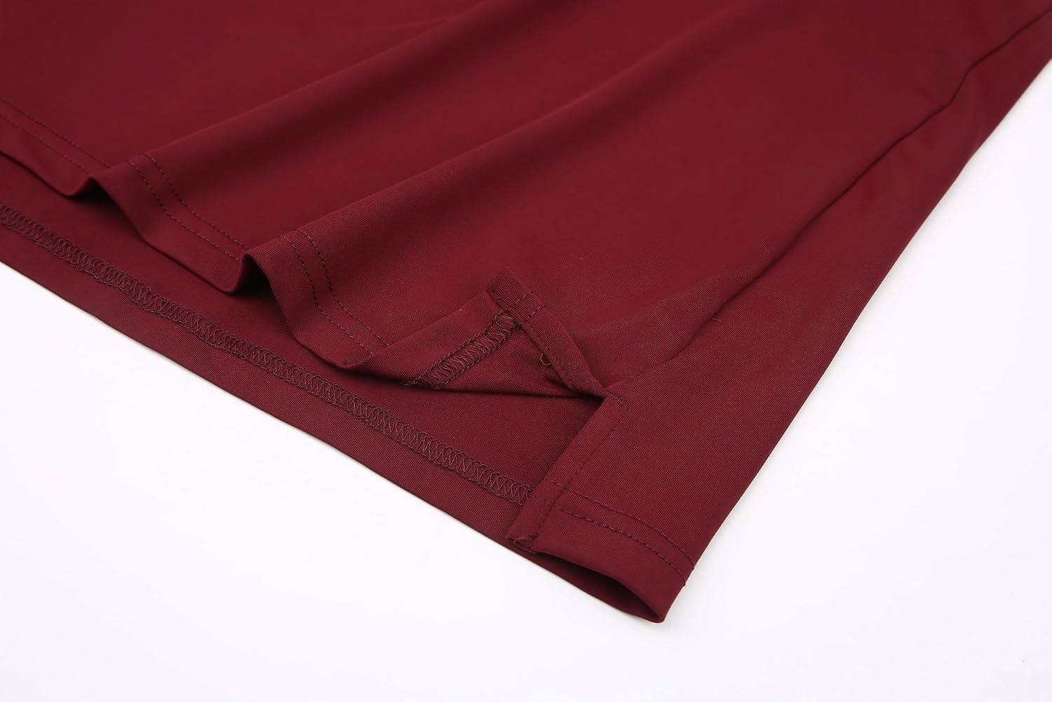 image:imageAlex Vando Mens Golf Shirt Moisture Wicking QuickDry Short Sleeve PoloBurgundy Stripe 87