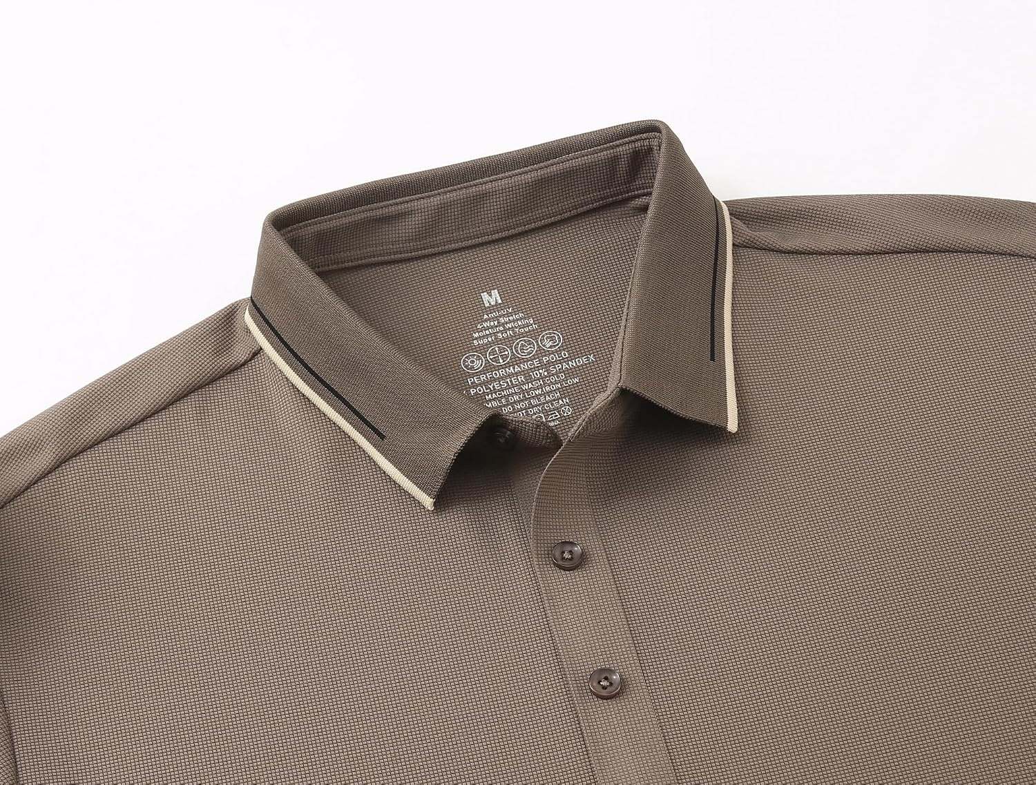 image:imageAlex Vando Mens Golf Shirt Moisture Wicking QuickDry Short Sleeve PoloCoffee 188