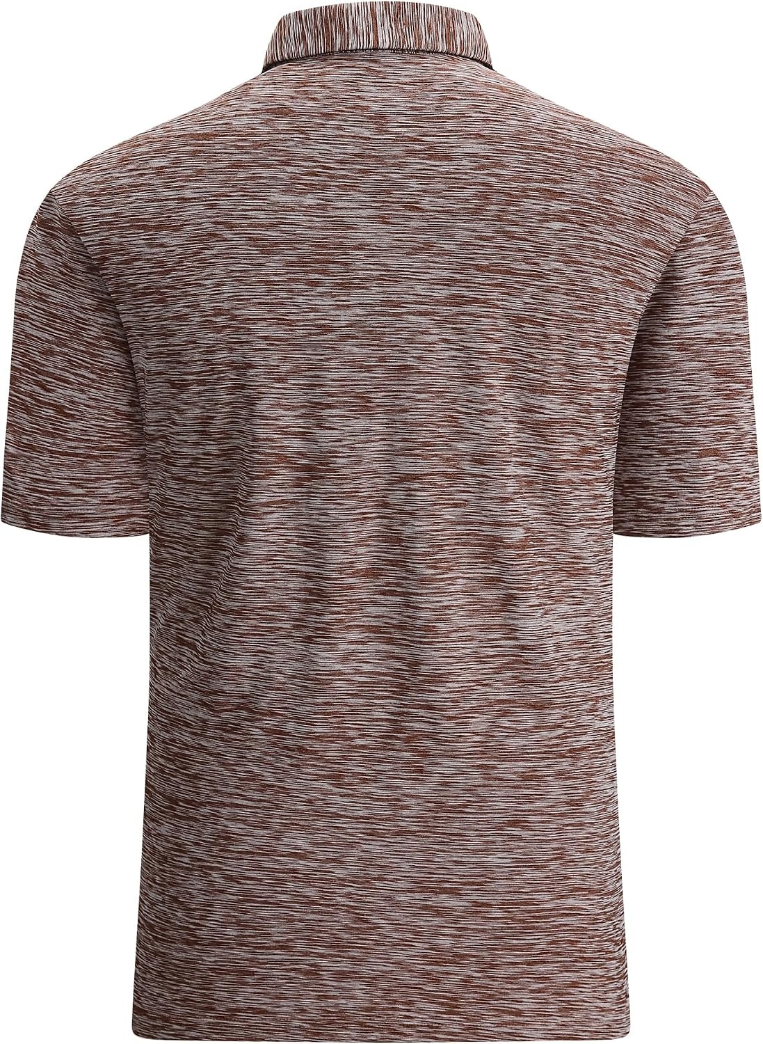 image:imageAlex Vando Mens Golf Shirt Moisture Wicking QuickDry Short Sleeve PoloCoffee
