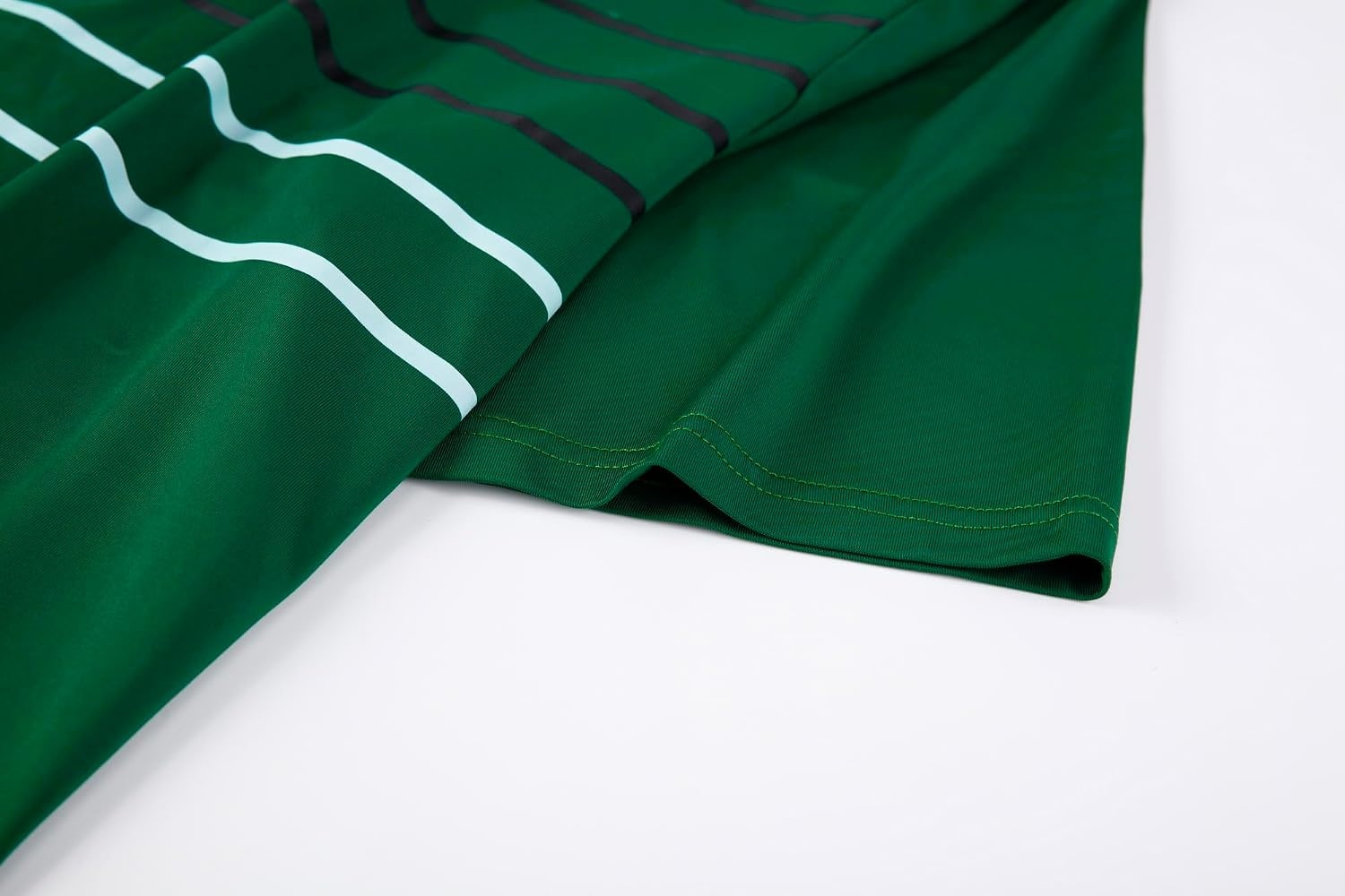image:imageAlex Vando Mens Golf Shirt Moisture Wicking QuickDry Short Sleeve PoloGreen Stripe 87