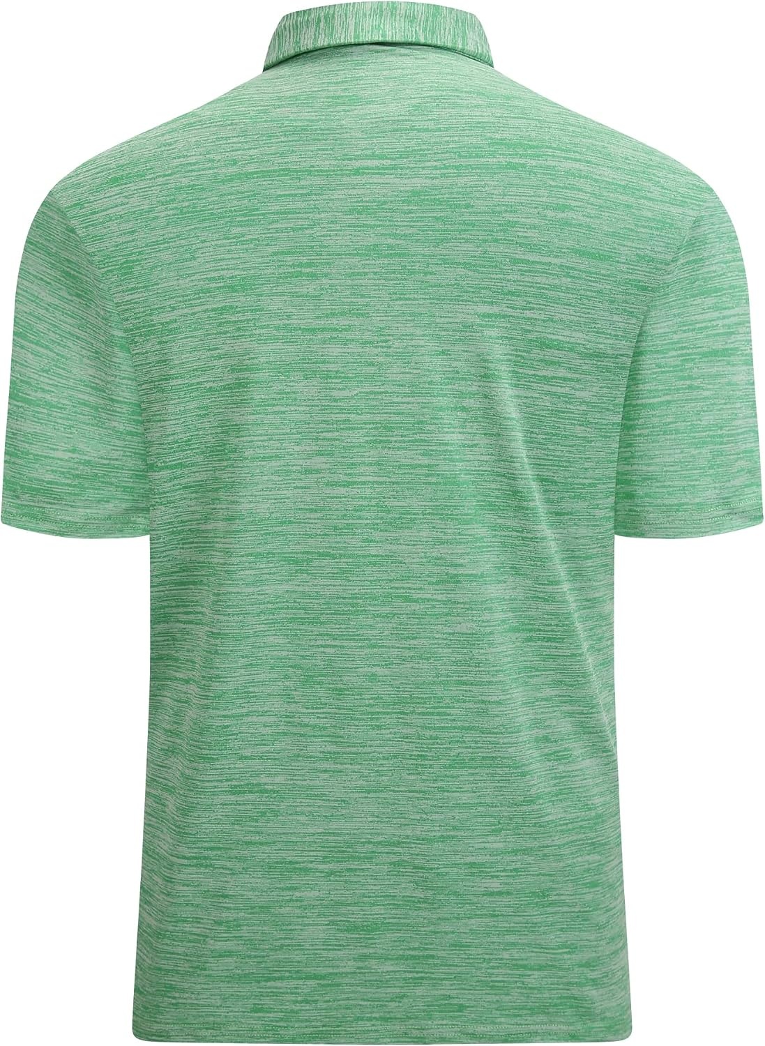 image:imageAlex Vando Mens Golf Shirt Moisture Wicking QuickDry Short Sleeve PoloLt Green