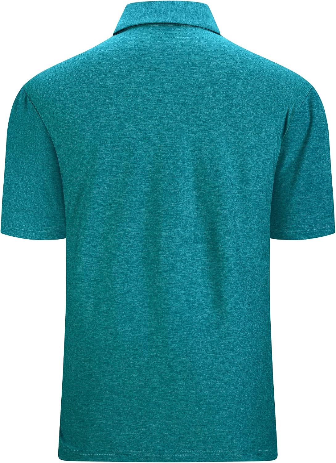 image:imageAlex Vando Mens Golf Shirt Moisture Wicking QuickDry Short Sleeve PoloTeal