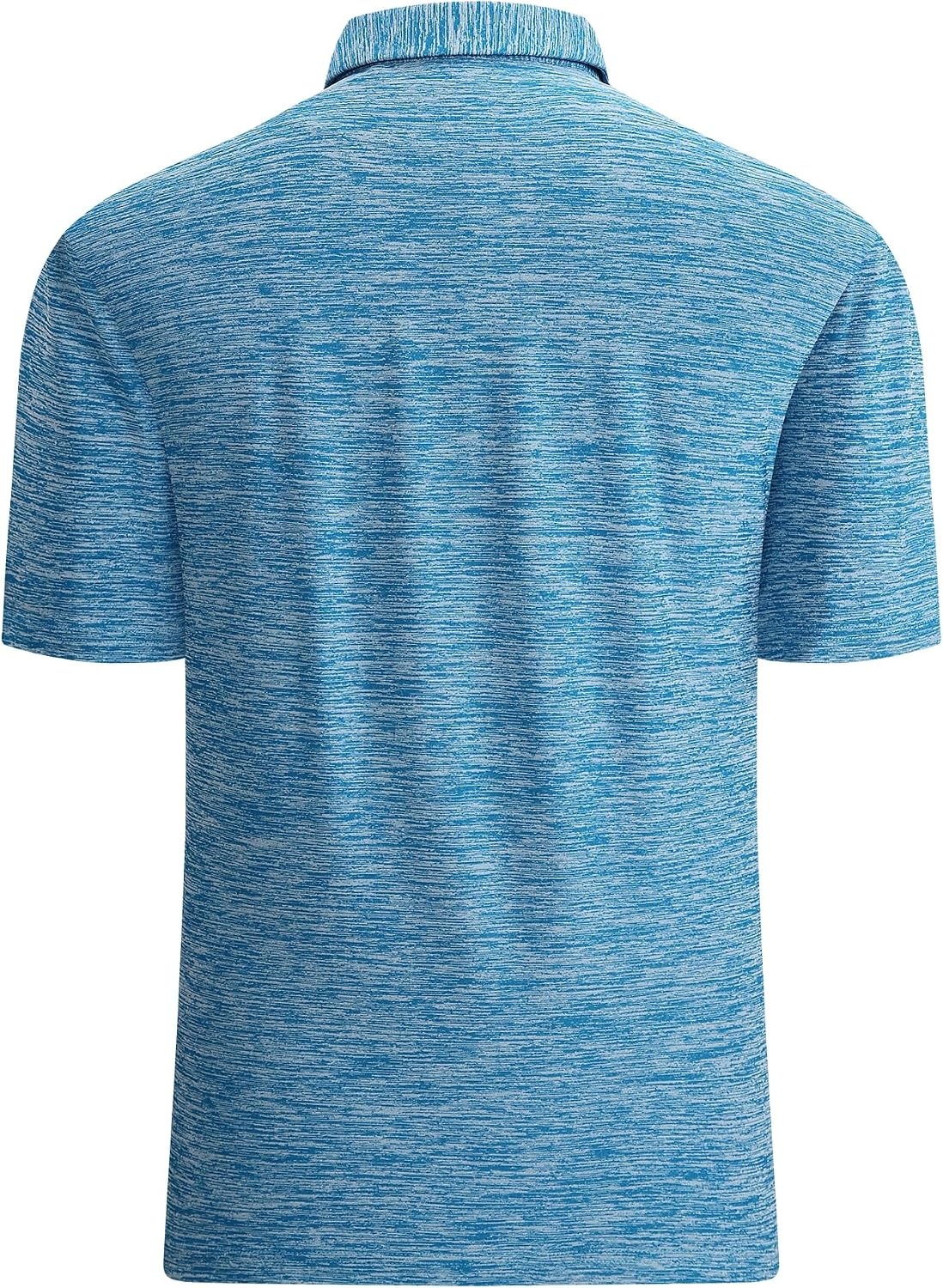 image:imageAlex Vando Mens Golf Shirt Moisture Wicking QuickDry Short Sleeve PoloTurquoise