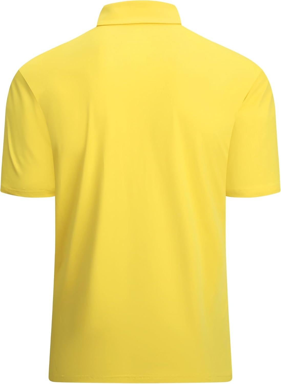 image:imageAlex Vando Mens Golf Shirt Moisture Wicking QuickDry Short Sleeve PoloYellow Stripe 87