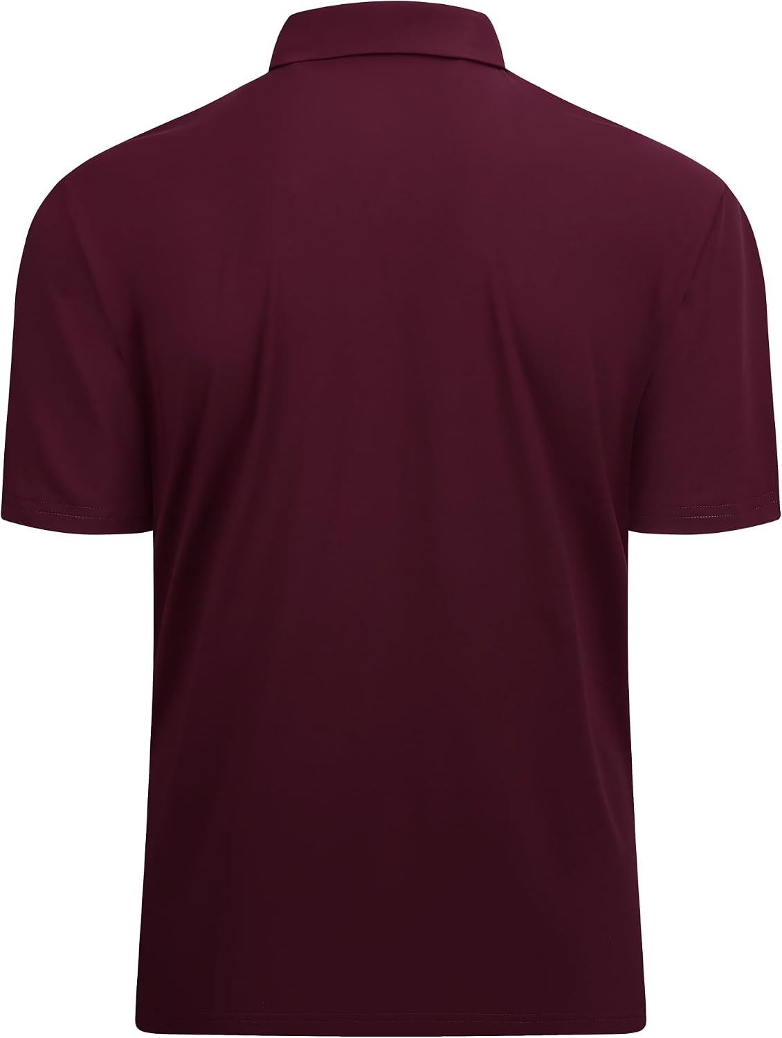 image:imageAlex Vando Mens Golf Shirt QuickDry Solid Short Sleeve Polo ShirtsBurgundy 09
