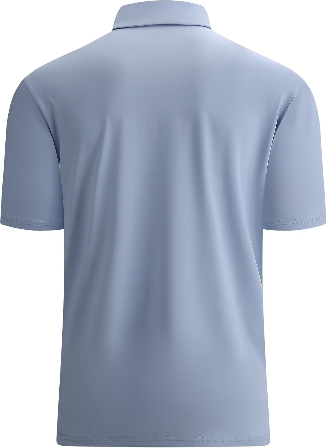 image:imageAlex Vando Mens Golf Shirt QuickDry Solid Short Sleeve Polo ShirtsLt Blue 09