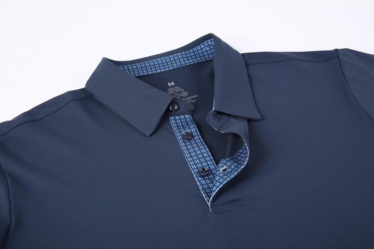 image:imageAlex Vando Mens Golf Shirt QuickDry Solid Short Sleeve Polo ShirtsNavy 09