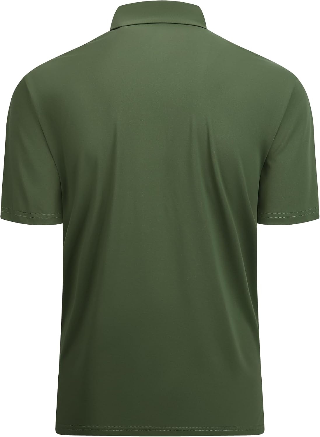 image:imageAlex Vando Mens Golf Shirt QuickDry Solid Short Sleeve Polo ShirtsOlive 09