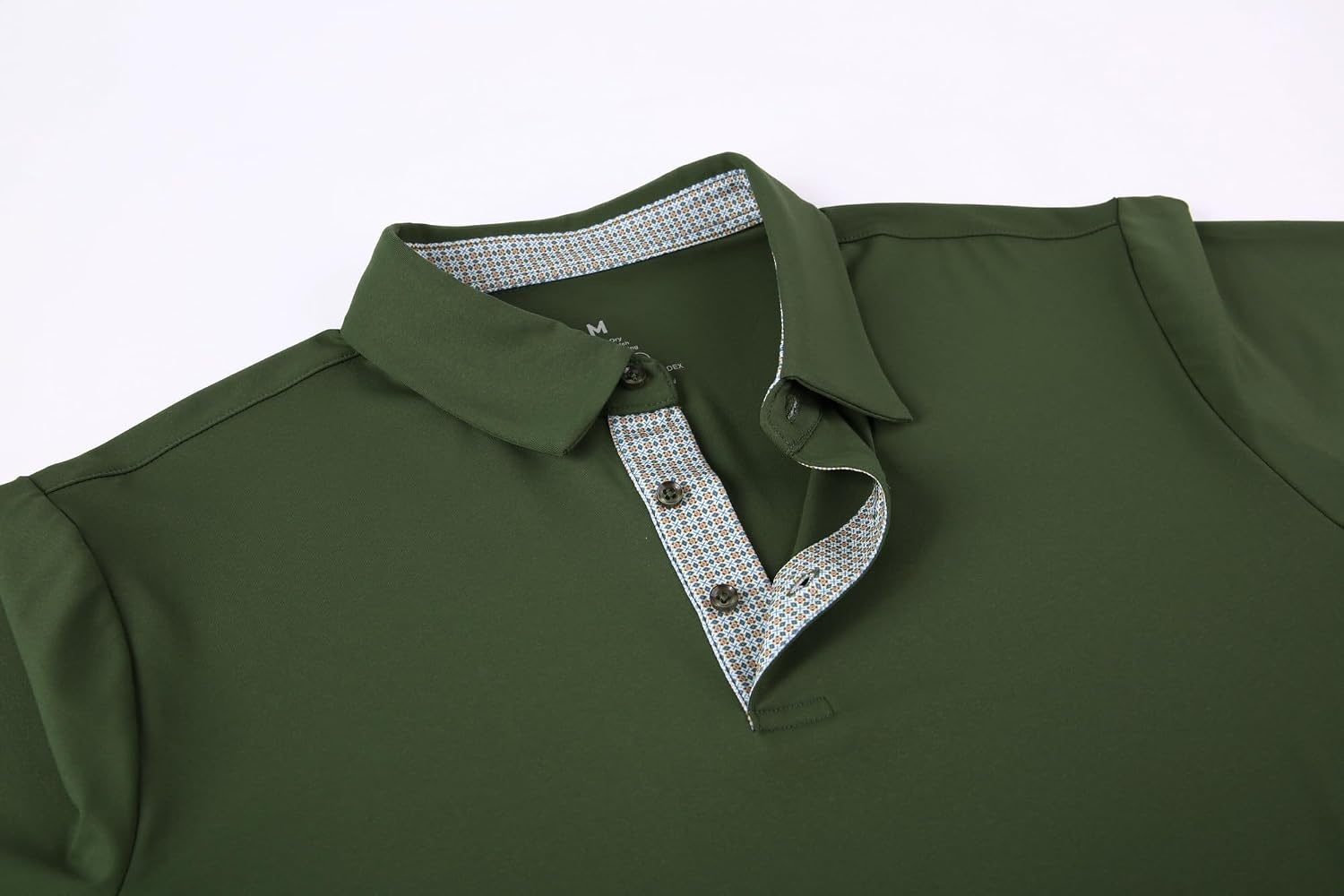 image:imageAlex Vando Mens Golf Shirt QuickDry Solid Short Sleeve Polo ShirtsOlive 09