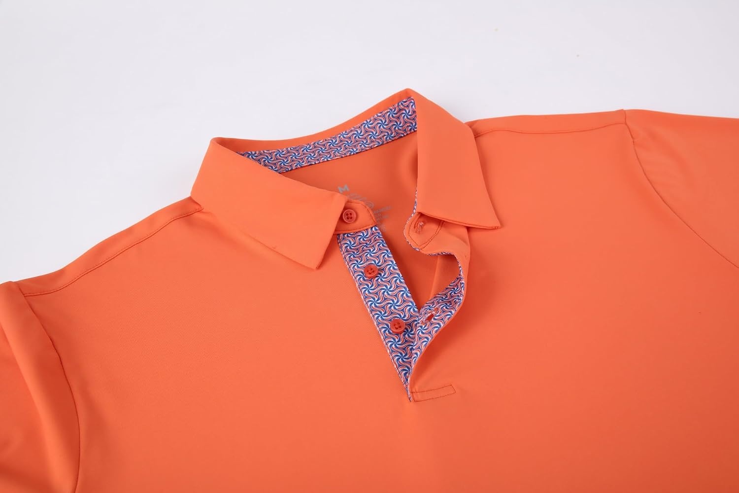 image:imageAlex Vando Mens Golf Shirt QuickDry Solid Short Sleeve Polo ShirtsOrange 09