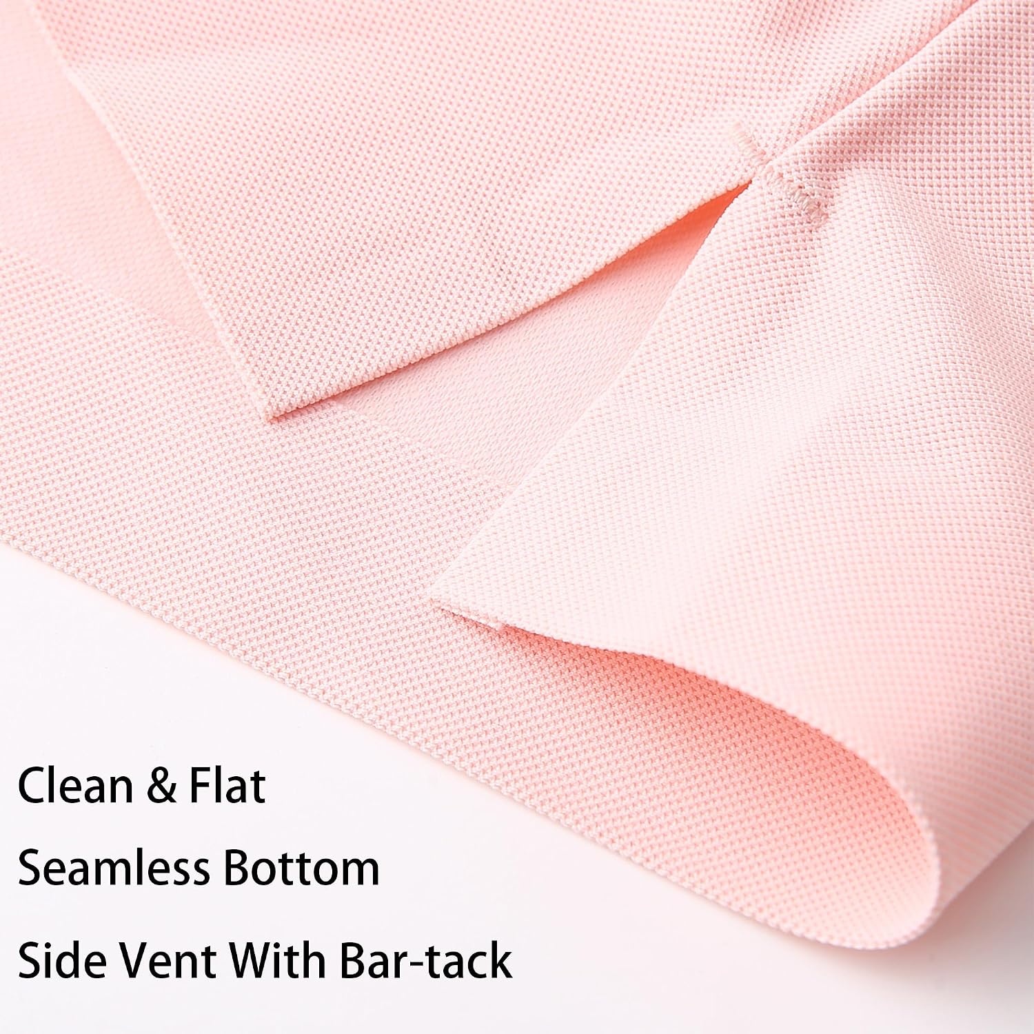 image:imageAlex Vando Mens Golf Shirt QuickDry Solid Short Sleeve Polo ShirtsPink 100