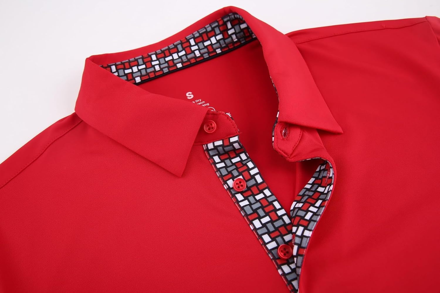 image:imageAlex Vando Mens Golf Shirt QuickDry Solid Short Sleeve Polo ShirtsRed 09