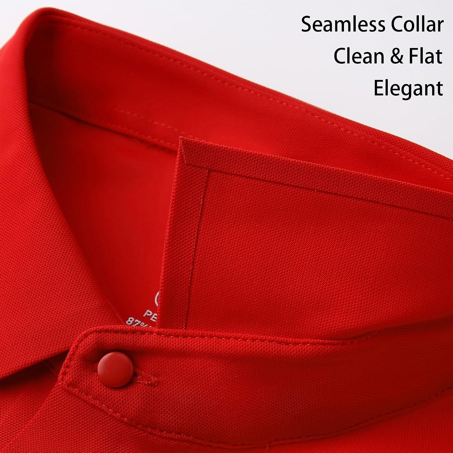 image:imageAlex Vando Mens Golf Shirt QuickDry Solid Short Sleeve Polo ShirtsRed 100