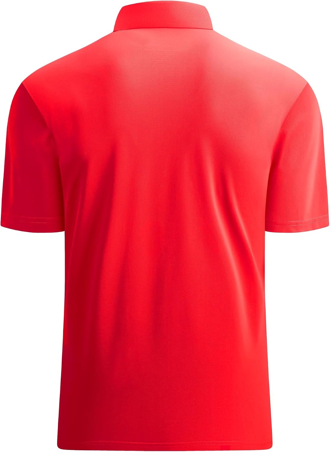 image:imageAlex Vando Mens Golf Shirt QuickDry Solid Short Sleeve Polo ShirtsRed 100