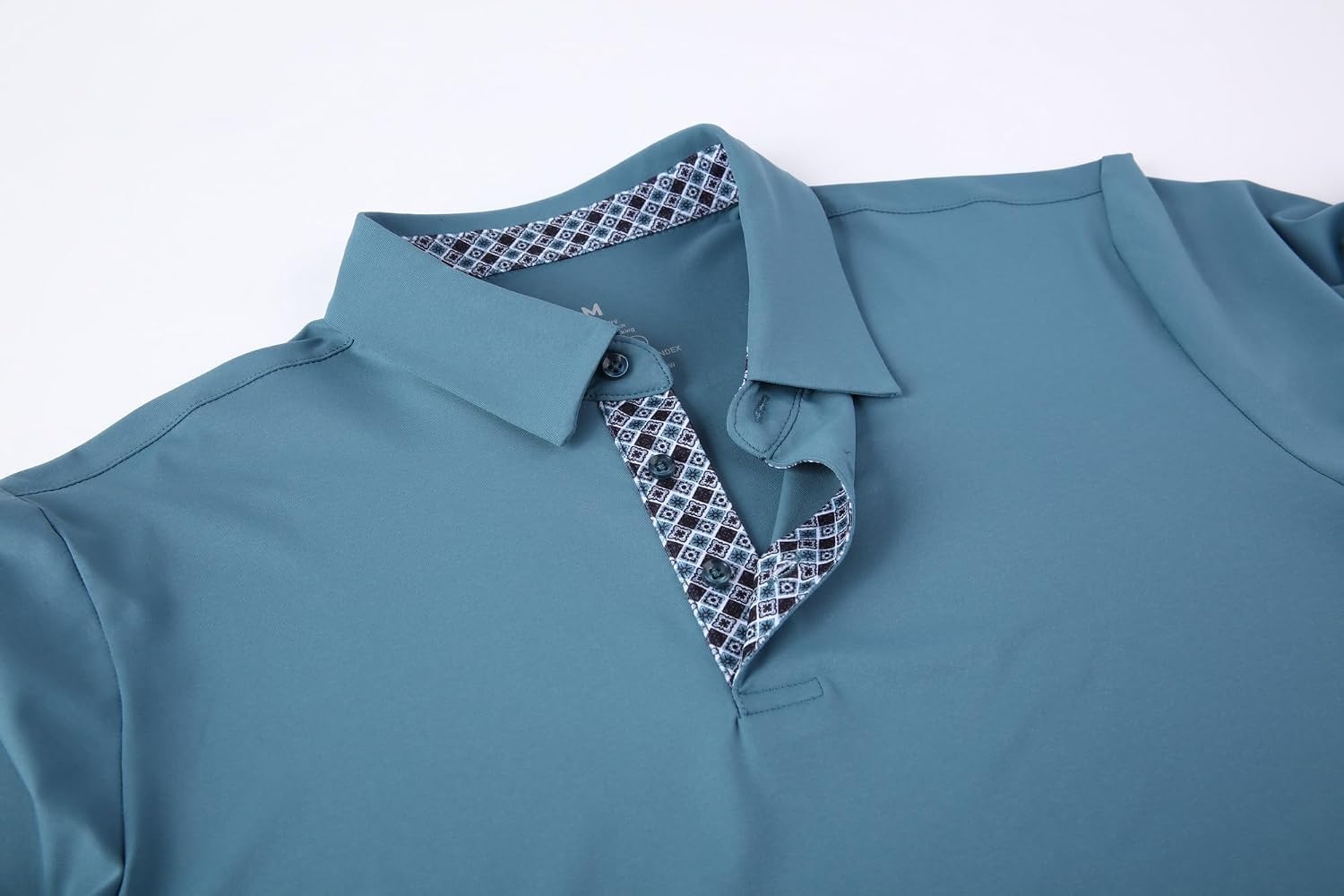 image:imageAlex Vando Mens Golf Shirt QuickDry Solid Short Sleeve Polo ShirtsTeal 09