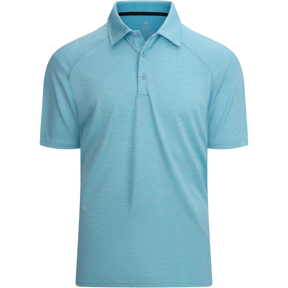 image:imageAlex Vando Mens Golf Shirt Moisture Wicking QuickDry Short Sleeve Polo02a Blue