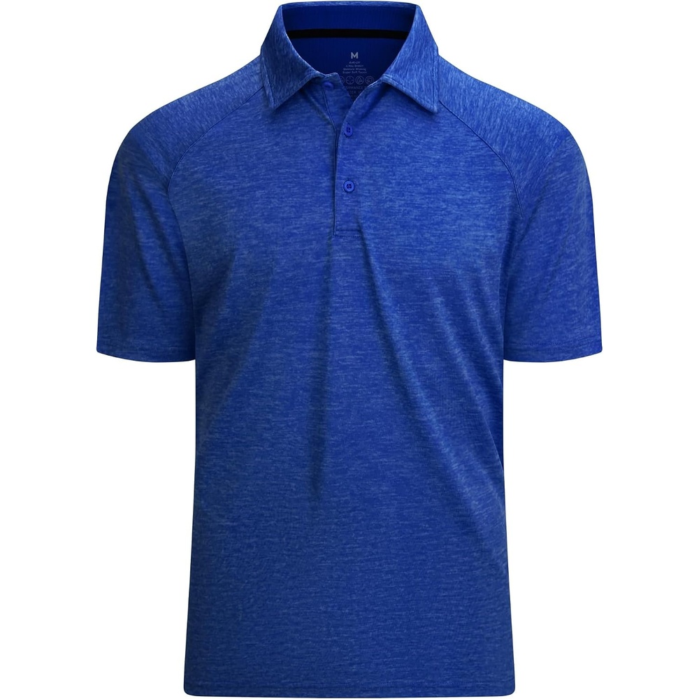 image:imageAlex Vando Mens Golf Shirt Moisture Wicking QuickDry Short Sleeve Polo02a Dark Blue