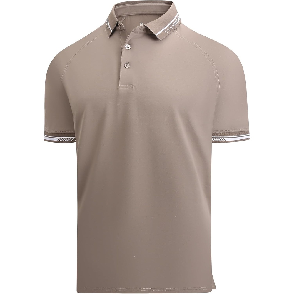 image:imageAlex Vando Mens Golf Shirt Moisture Wicking QuickDry Short Sleeve PoloDk Grey 189