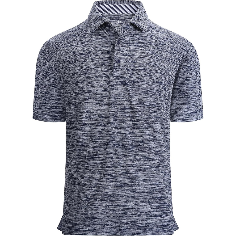 image:imageAlex Vando Mens Golf Shirt Moisture Wicking QuickDry Short Sleeve PoloNavy2