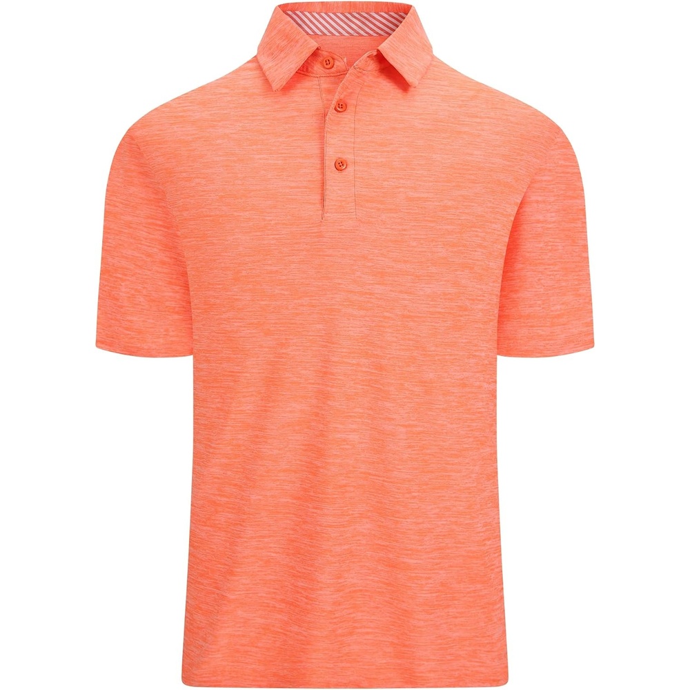 image:imageAlex Vando Mens Golf Shirt Moisture Wicking QuickDry Short Sleeve PoloOrange