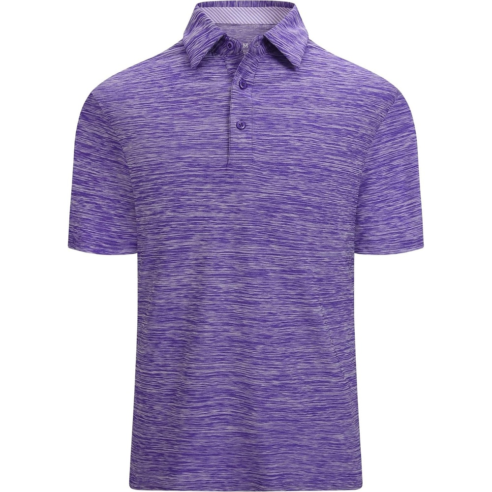 image:imageAlex Vando Mens Golf Shirt Moisture Wicking QuickDry Short Sleeve PoloPurple