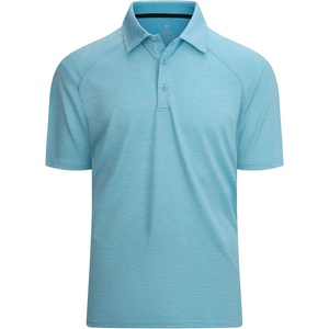 Alex Vando Mens Golf Shirt Moisture Wicking Quick-Dry Short Sleeve Polo(02a Blue)