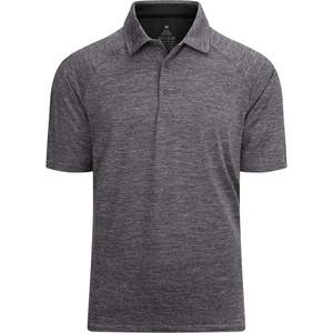 Alex Vando Mens Golf Shirt Moisture Wicking Quick-Dry Short Sleeve Polo(02a Charcoal)