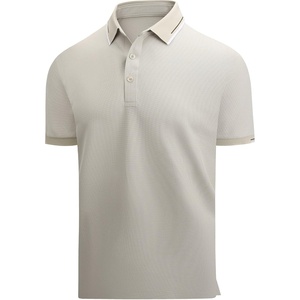 Alex Vando Mens Golf Shirt Moisture Wicking Quick-Dry Short Sleeve Polo(Apricot 188)