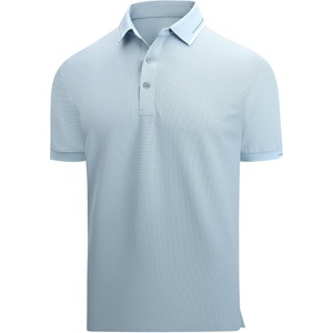 Alex Vando Mens Golf Shirt Moisture Wicking Quick-Dry Short Sleeve Polo(Blue 188)