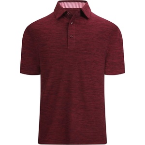Alex Vando Mens Golf Shirt Moisture Wicking Quick-Dry Short Sleeve Polo(Dk Burgundy)