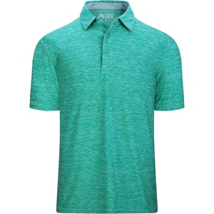 Alex Vando Mens Golf Shirt Moisture Wicking Quick-Dry Short Sleeve Polo(Dk Green)