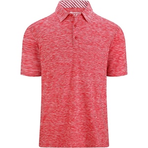 Alex Vando Mens Golf Shirt Moisture Wicking Quick-Dry Short Sleeve Polo(Red)