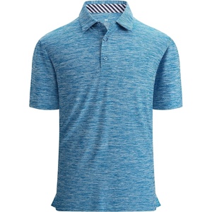 Alex Vando Mens Golf Shirt Moisture Wicking Quick-Dry Short Sleeve Polo(Turquoise)