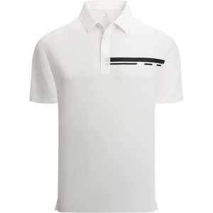 Alex Vando Mens Golf Shirt Moisture Wicking Quick-Dry Short Sleeve Polo(White Pique)