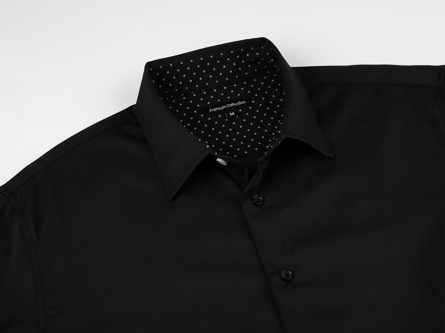 image:imageAlex Vando Mens Twill Dress Shirts Wrinkle Resistant Business Casual ShirtBlack
