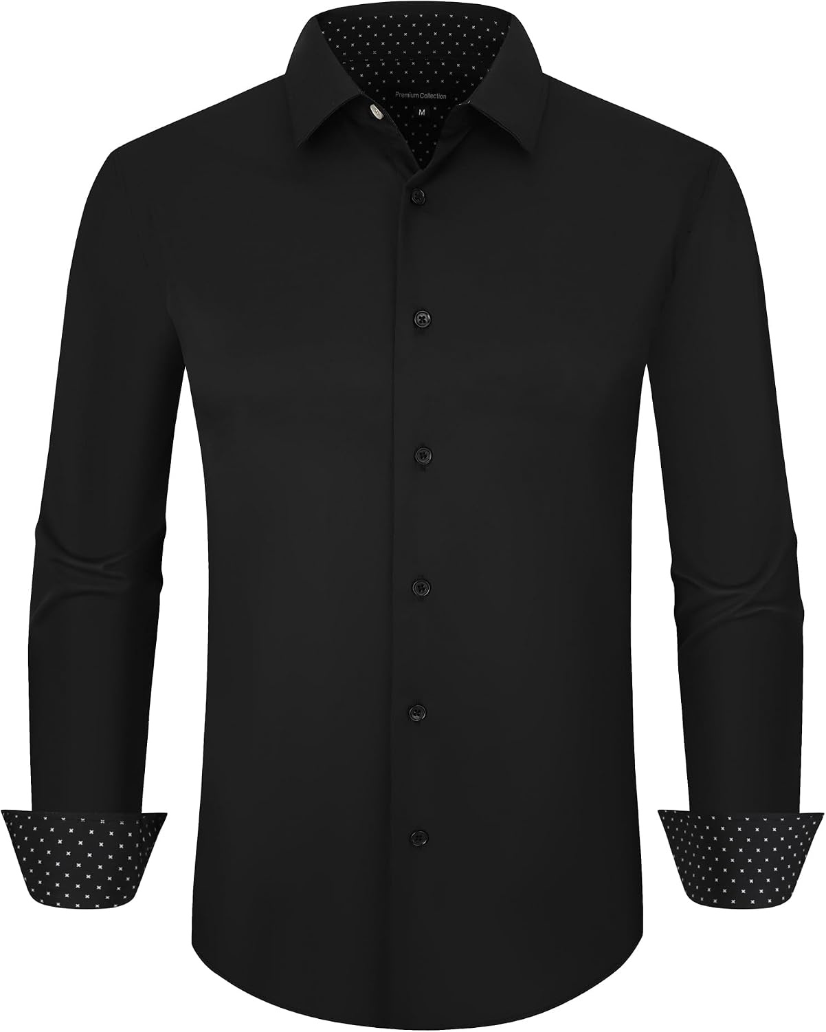 image:imageAlex Vando Mens Twill Dress Shirts Wrinkle Resistant Business Casual ShirtBlack