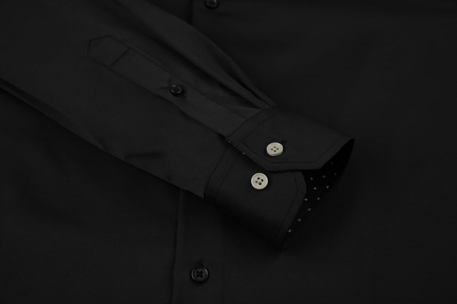 image:imageAlex Vando Mens Twill Dress Shirts Wrinkle Resistant Business Casual ShirtBlack