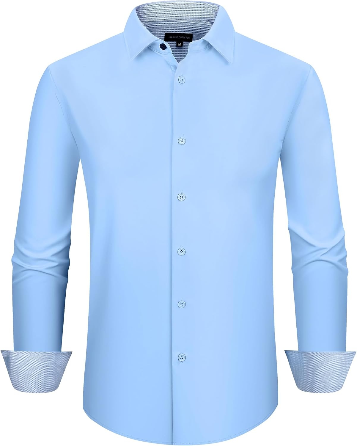 image:imageAlex Vando Mens Twill Dress Shirts Wrinkle Resistant Business Casual ShirtBlue