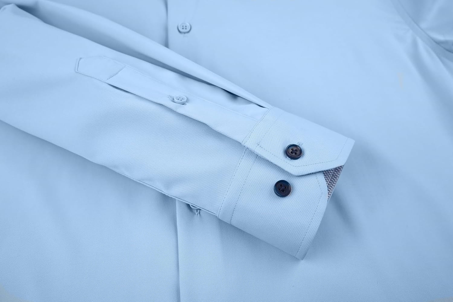 image:imageAlex Vando Mens Twill Dress Shirts Wrinkle Resistant Business Casual ShirtBlue