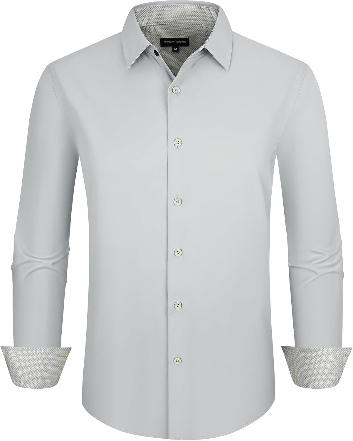 image:imageAlex Vando Mens Twill Dress Shirts Wrinkle Resistant Business Casual ShirtGrey