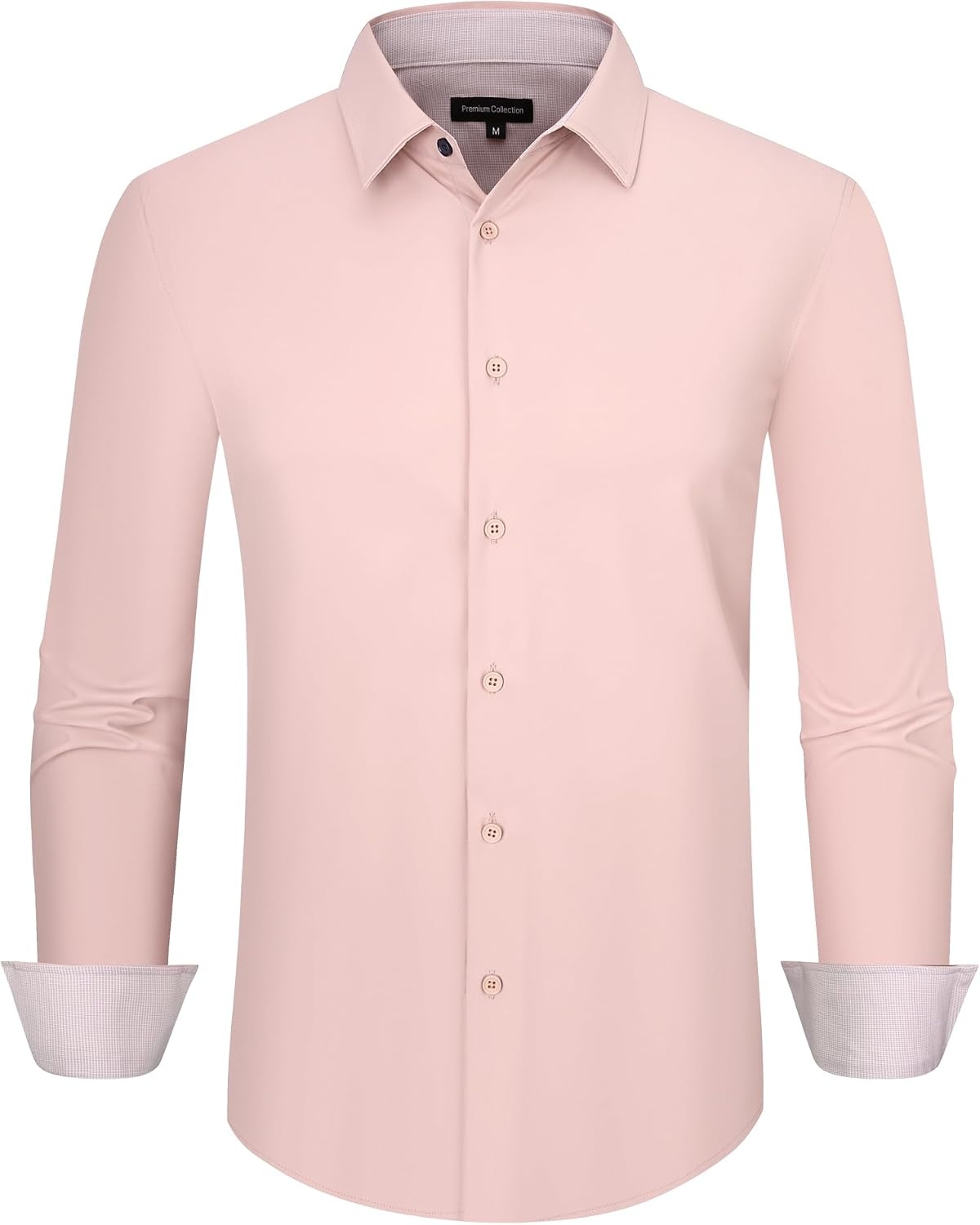 image:imageAlex Vando Mens Twill Dress Shirts Wrinkle Resistant Business Casual ShirtPink