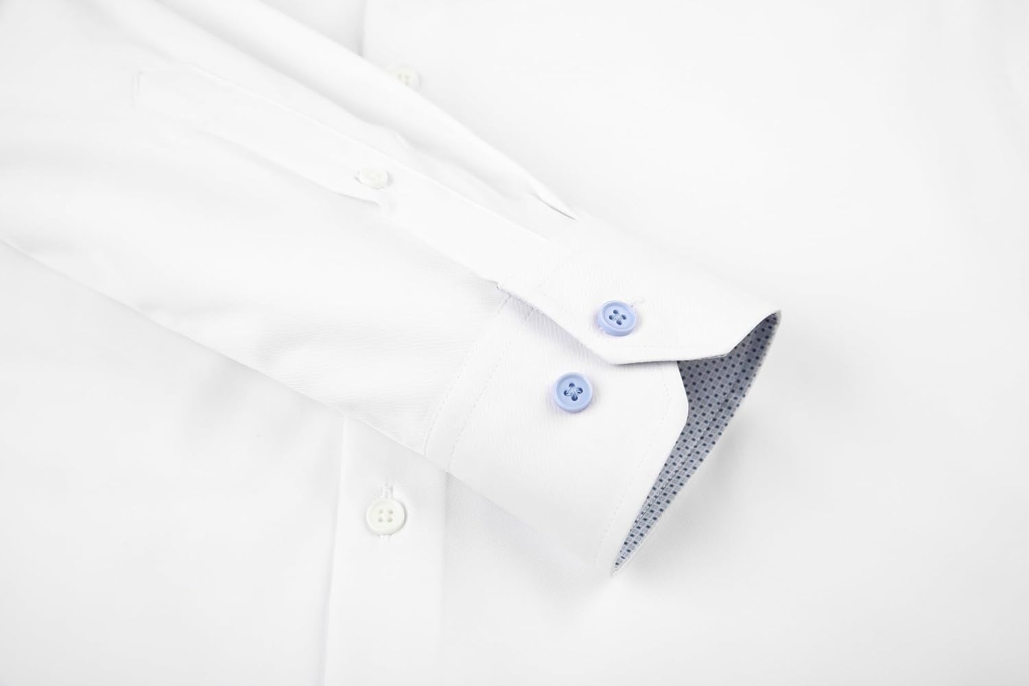 image:imageAlex Vando Mens Twill Dress Shirts Wrinkle Resistant Business Casual ShirtWhite