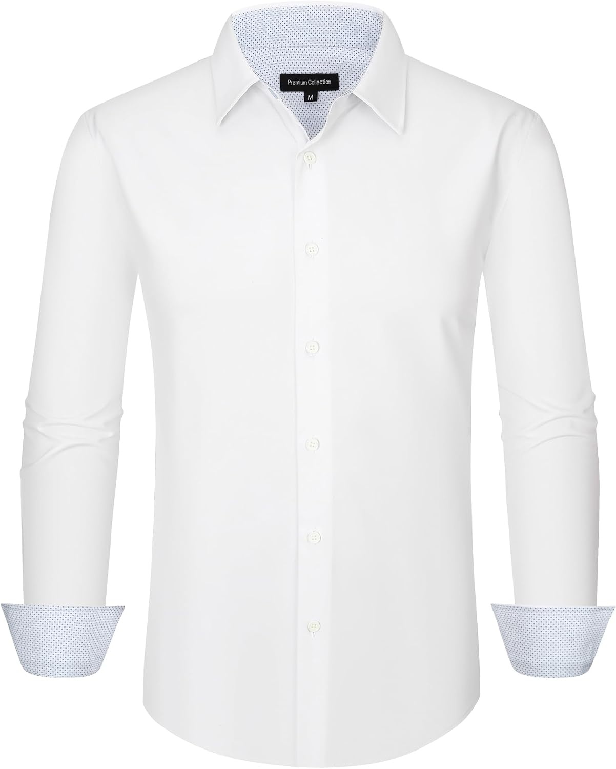 image:imageAlex Vando Mens Twill Dress Shirts Wrinkle Resistant Business Casual ShirtWhite