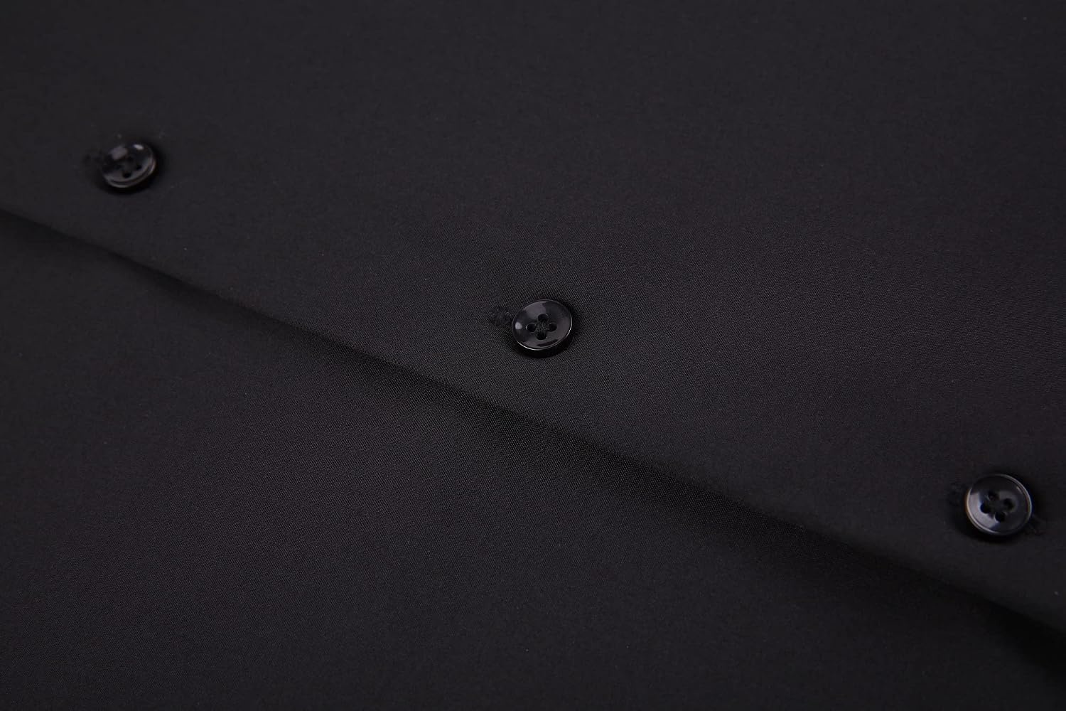 image:imageAlex Vando Mens Regular Fit Long Sleeve Stretch Dress Shirts06 Black
