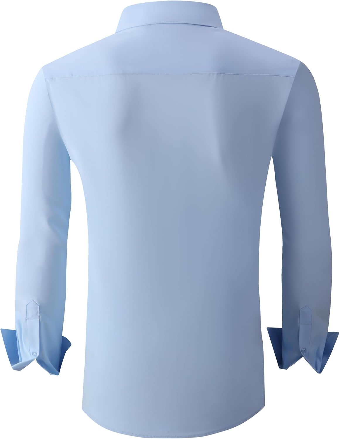 image:imageAlex Vando Mens Regular Fit Long Sleeve Stretch Dress Shirts06 Blue