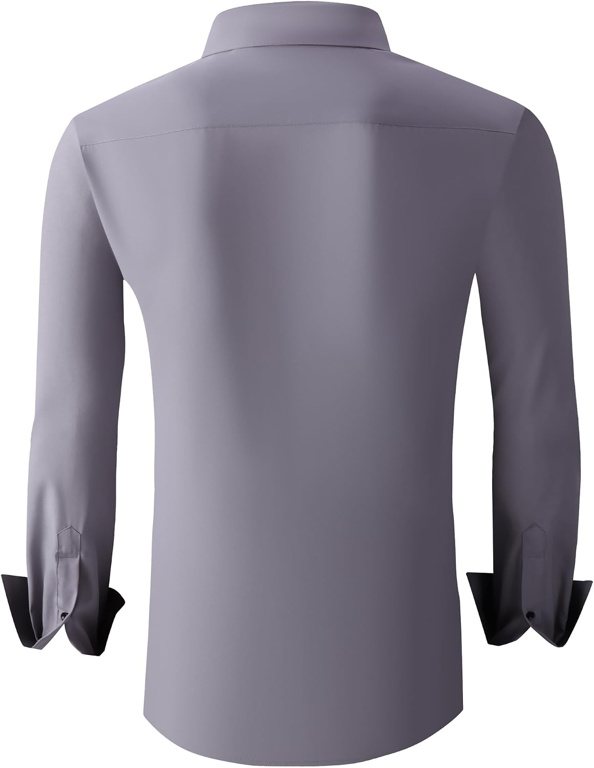 image:imageAlex Vando Mens Regular Fit Long Sleeve Stretch Dress Shirts06 Grey