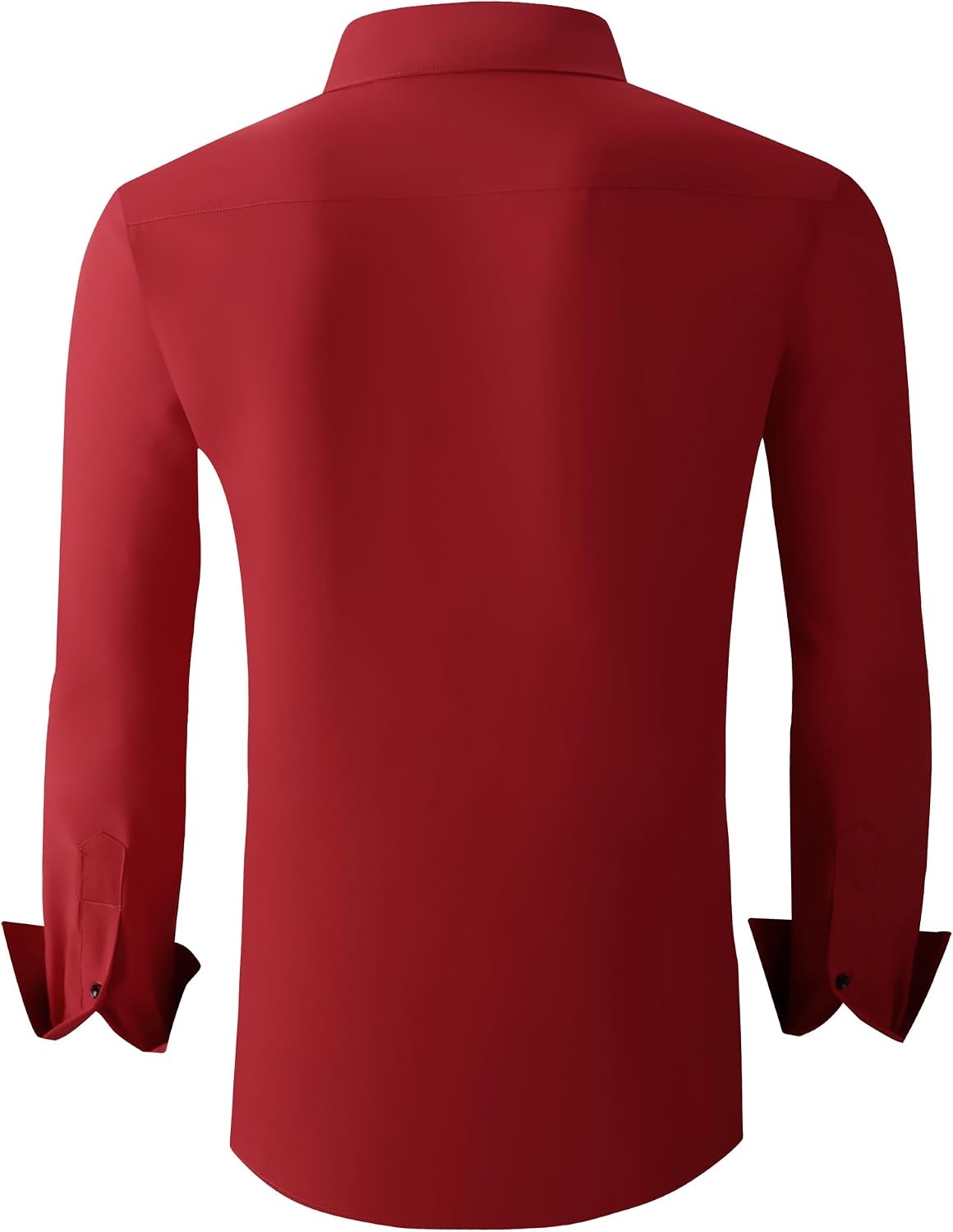 image:imageAlex Vando Mens Regular Fit Long Sleeve Stretch Dress Shirts06 Red